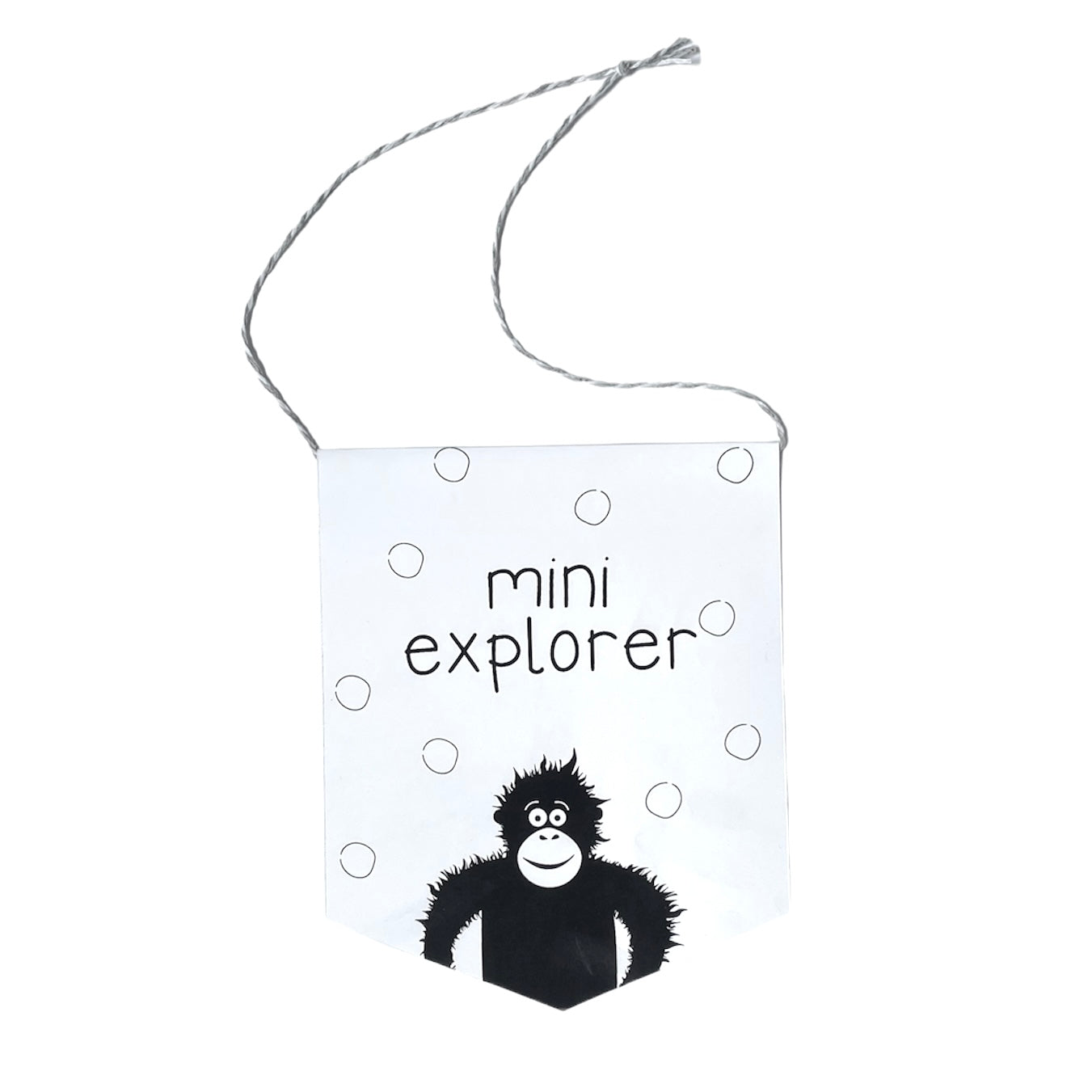 Mini explorer orang-utan greeting flag