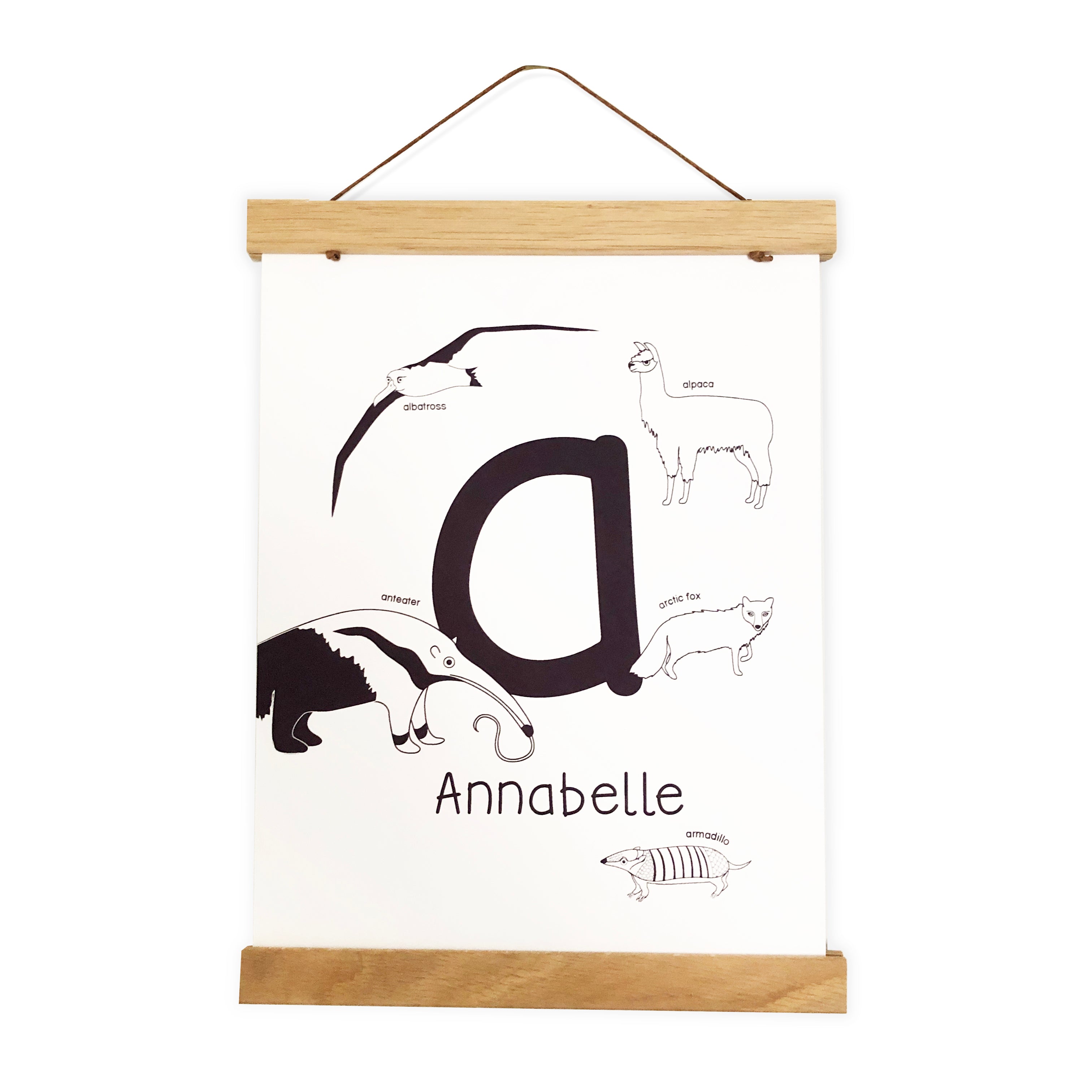 Personalised Animal Alphabet Print