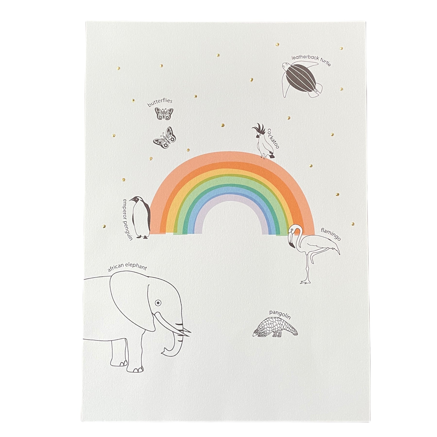 Rainbow celebration print