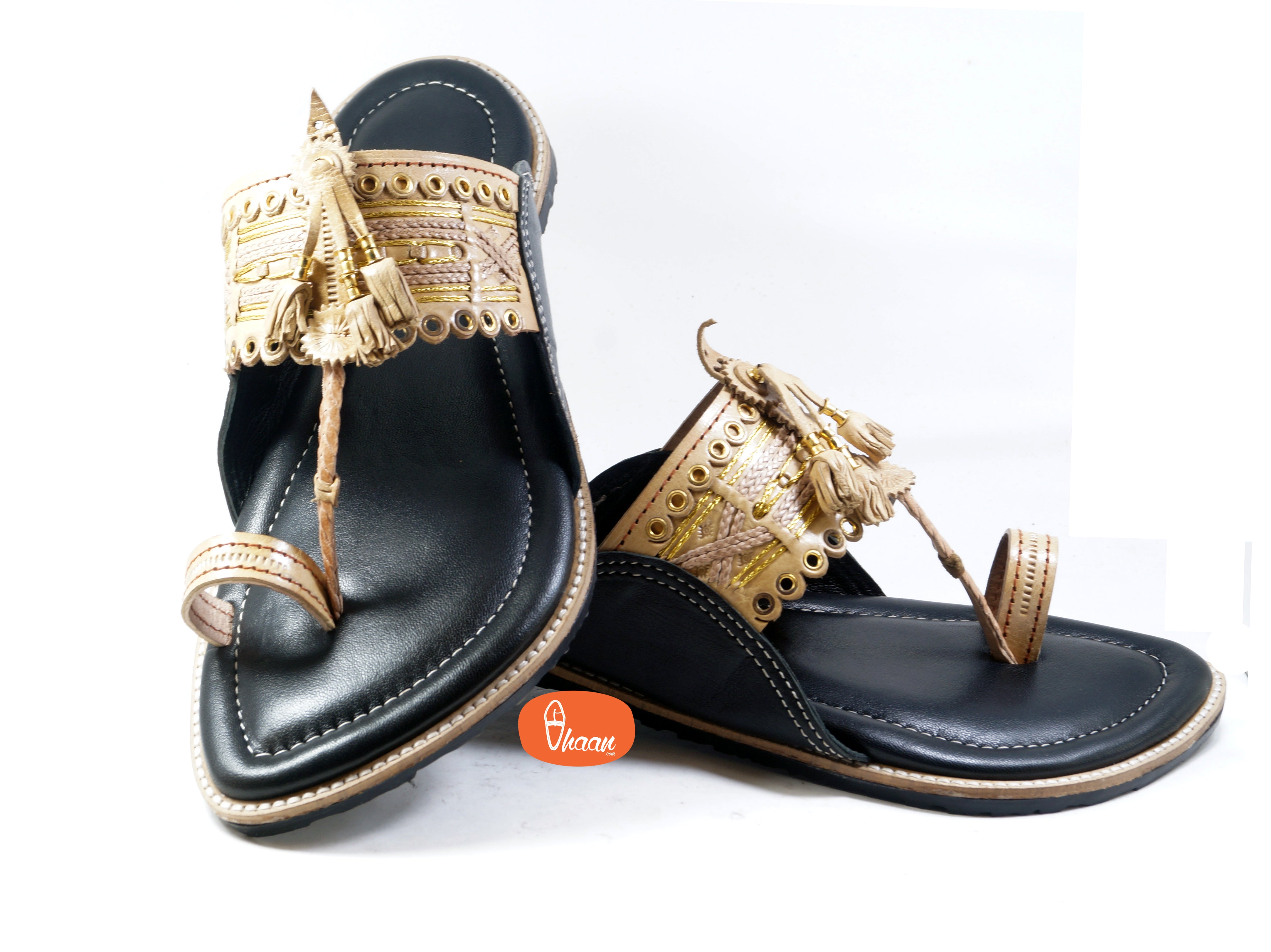 Senapati : Pure Leather Cushioned Anti Slippery Kolhapuri Chappal For Men