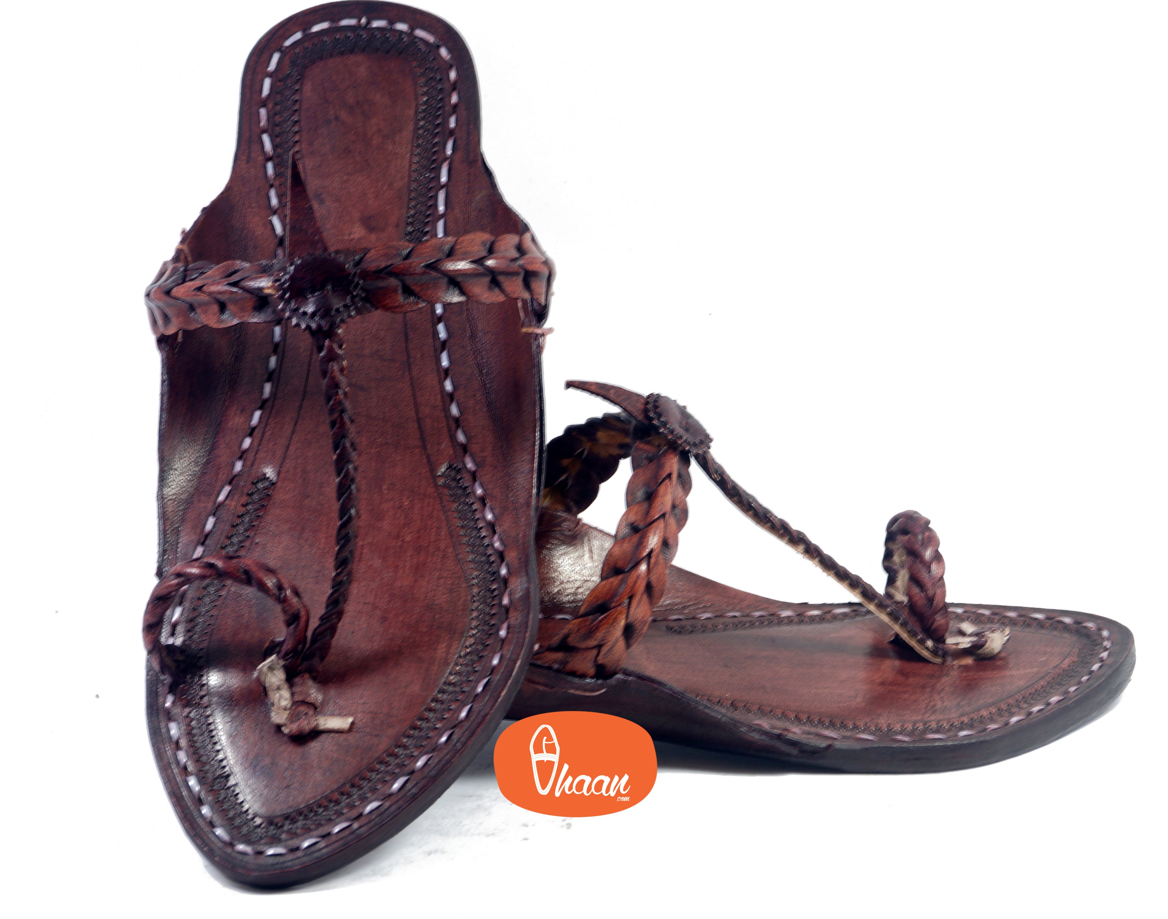 Single Wadi Dark Brown Ladies Kolhapuri Chappal