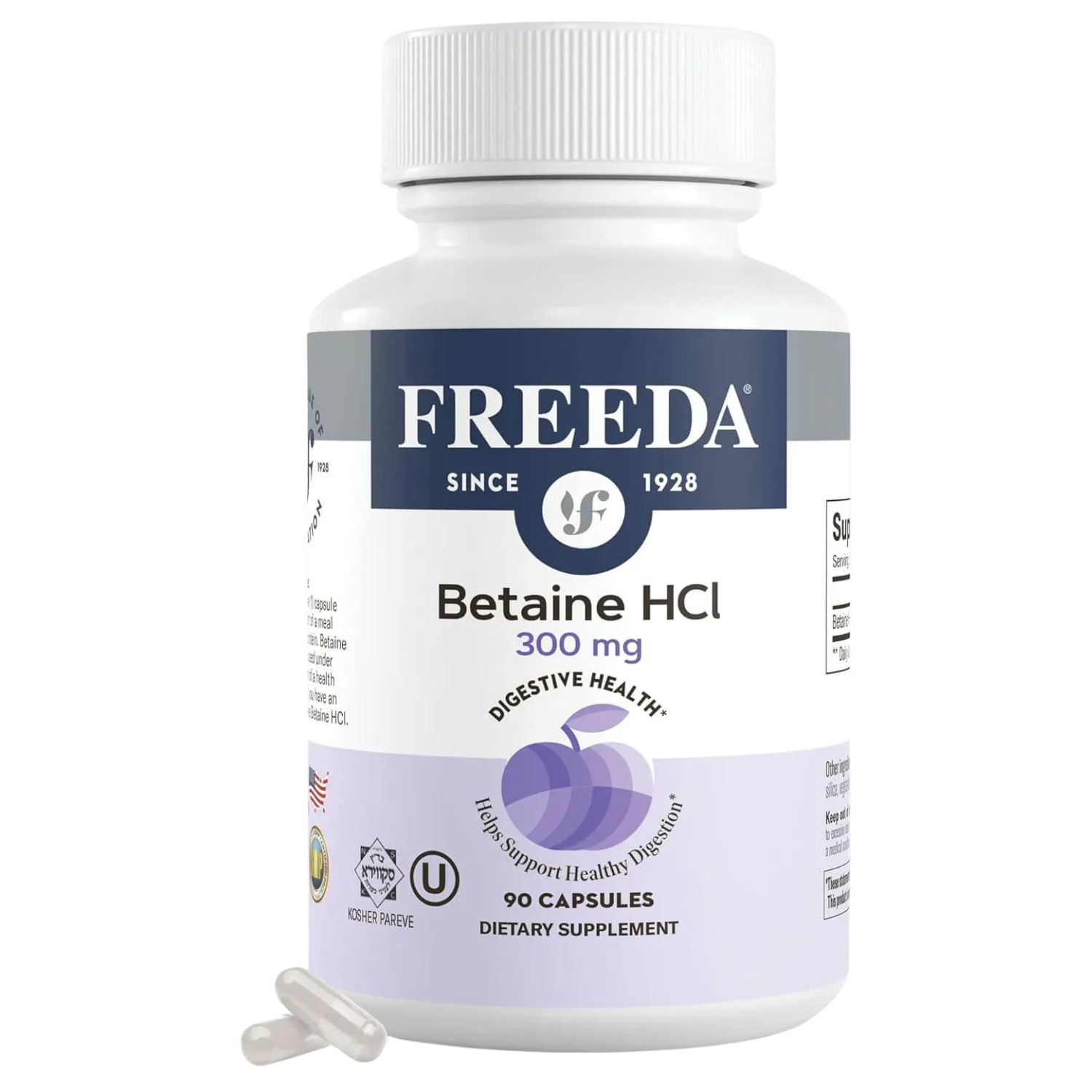 Betaine HCl 300 mg - 90 Capsules