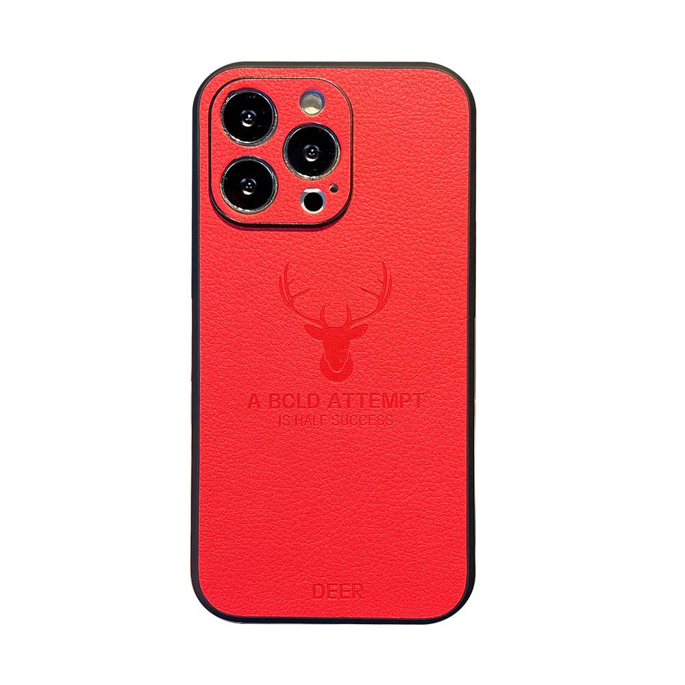 Apple iPhone Cases Fine Hole Camera Deer Pattern Leather Protective Cover