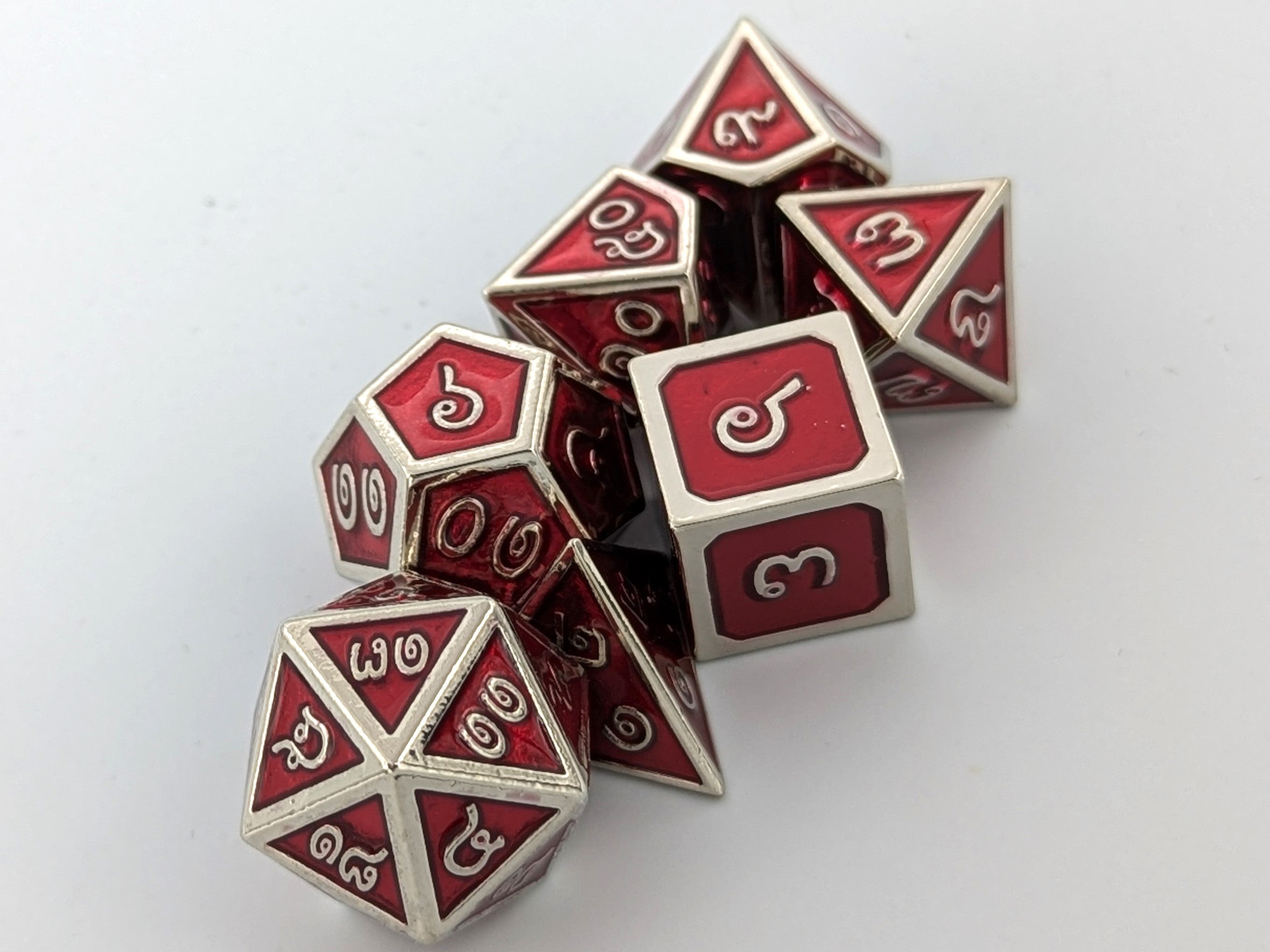 Thai Red Silver Metal Set