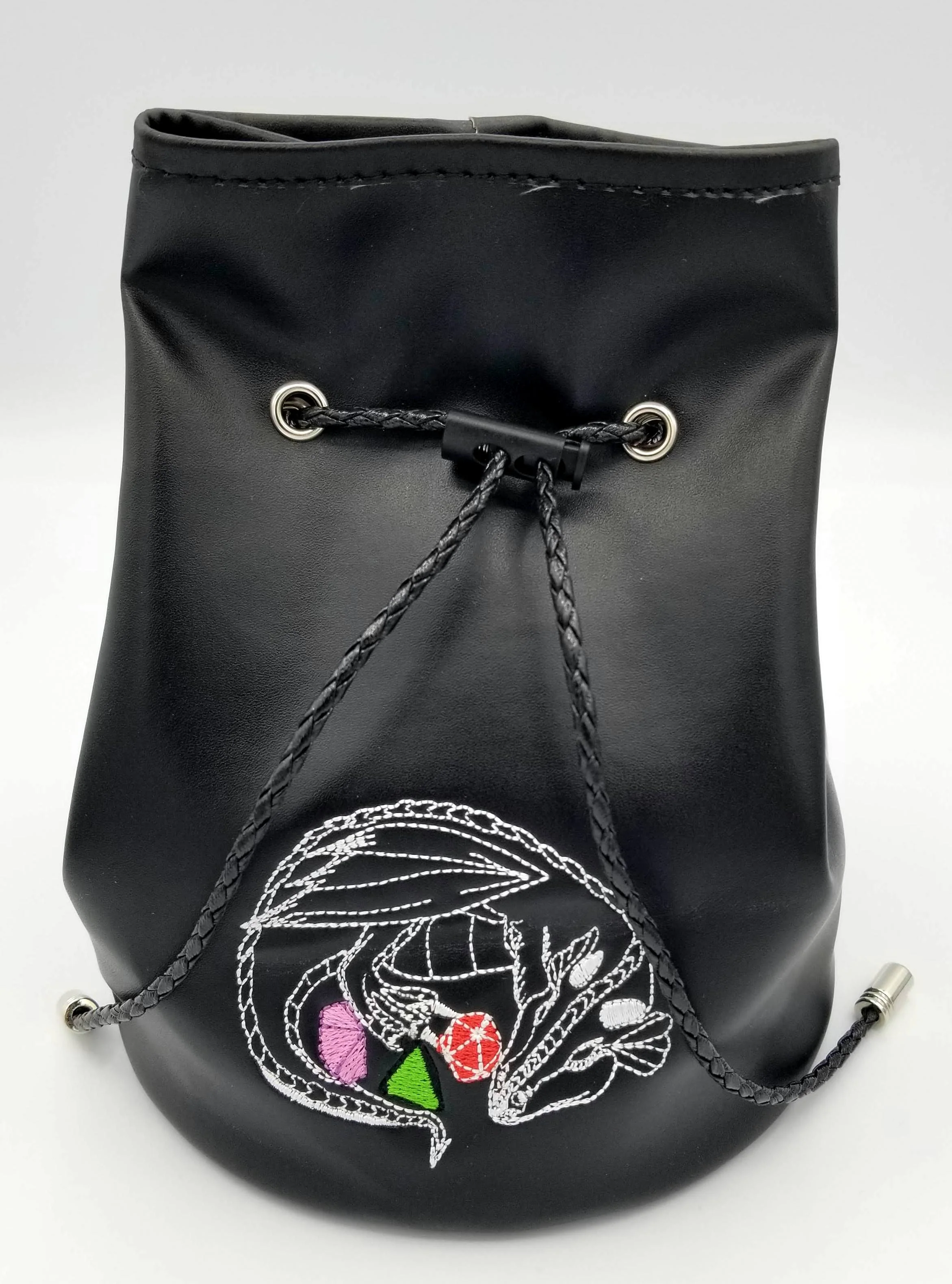 Patent Leather Dice Bag with Pockets