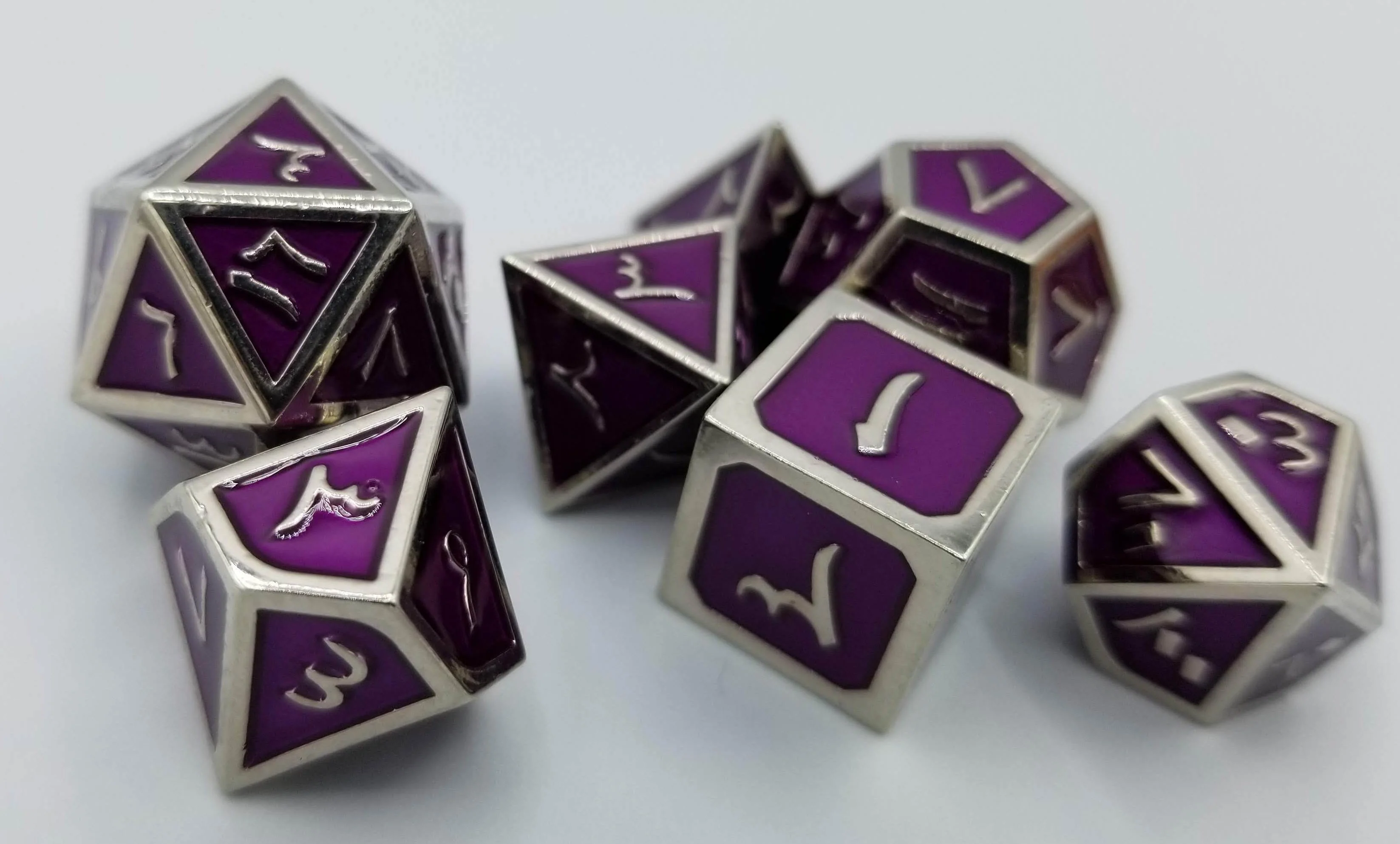 Arabic Purple Silver Metal Set