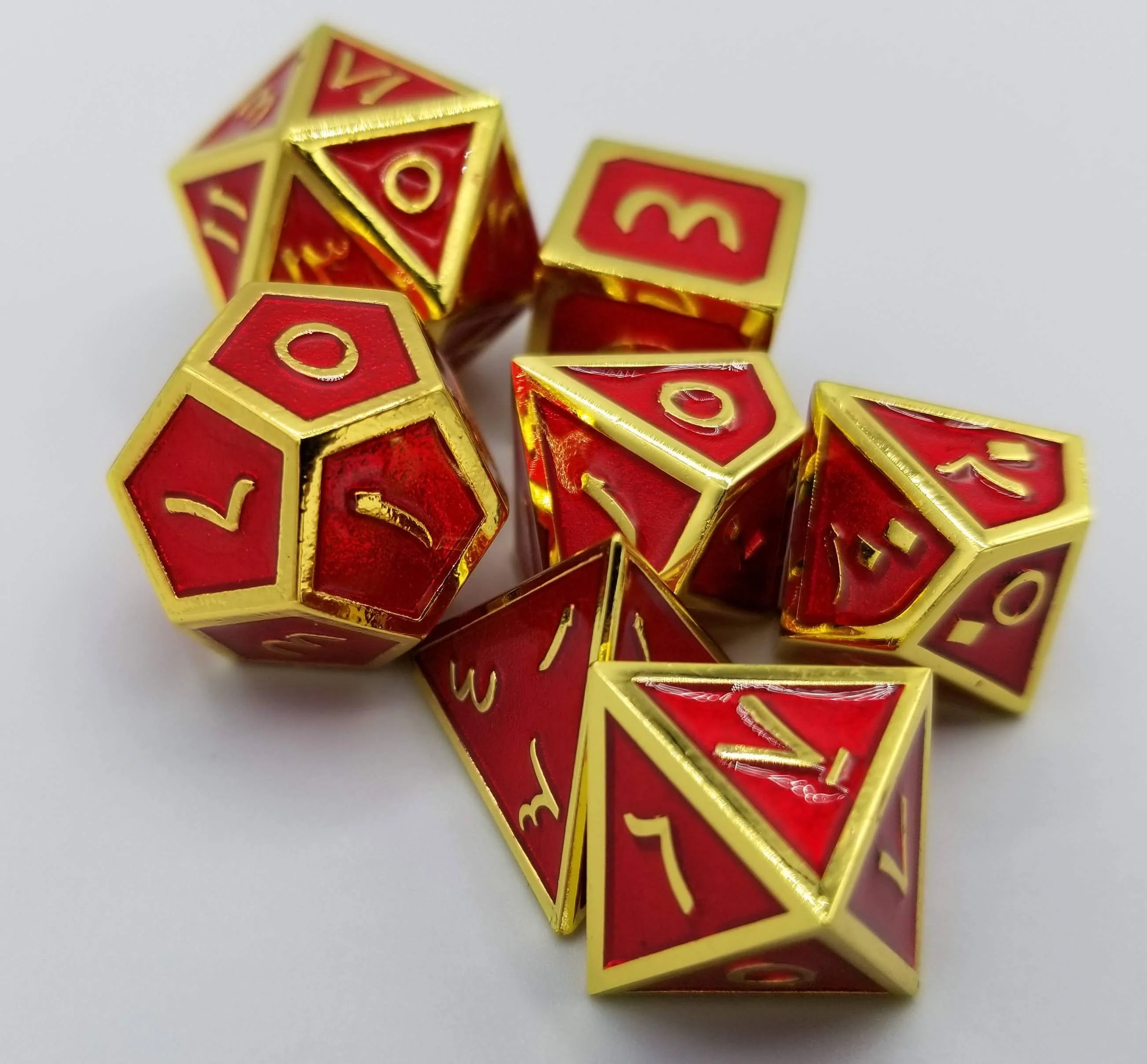 Arabic Red Gold Metal Set