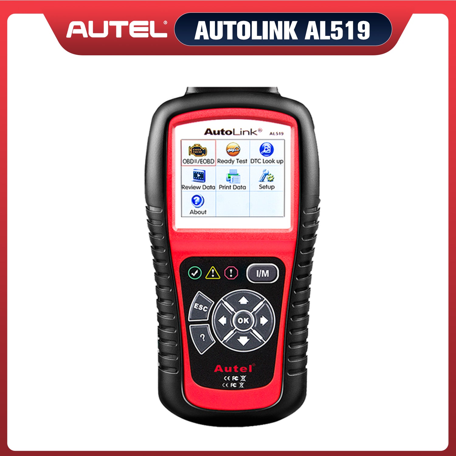Autel AutoLink AL519 OBD2 Scanner Enhanced OBD ll Scan Tool with Mode 6 Engine Diagnostic Code Reader