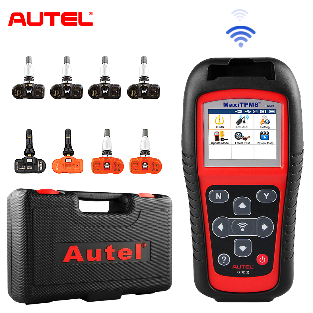 Autel MaxiTPMS TS501K TPMS Diagnostic Tool Kit With 8pcs  315MHz & 433MHz MX-Sensors
