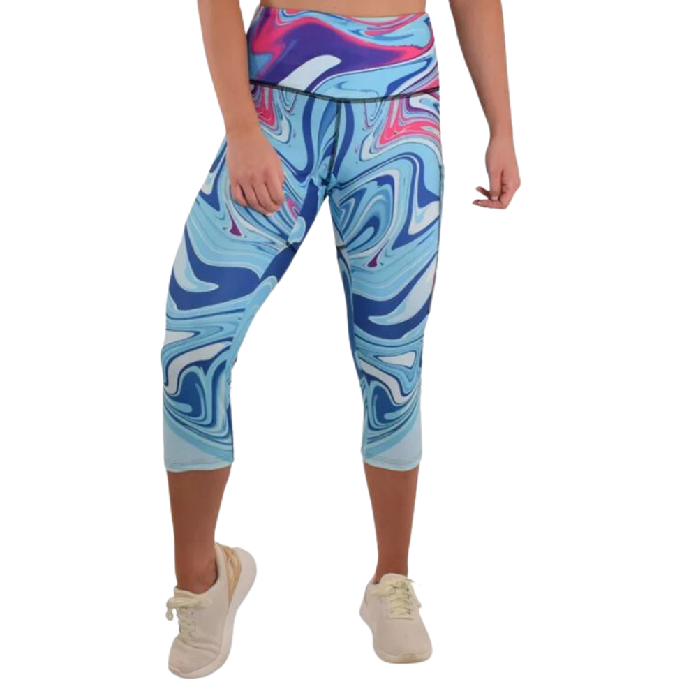 Leakproof Cropped Leggings - Aqua