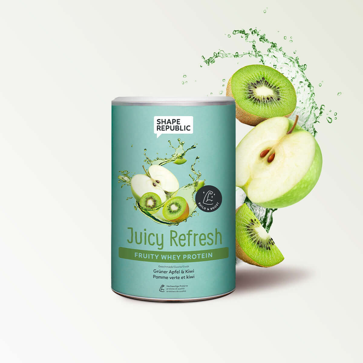 Fruity Whey Protein - 300g -  Grüner Apfel&Kiwi  - Post Workout - D