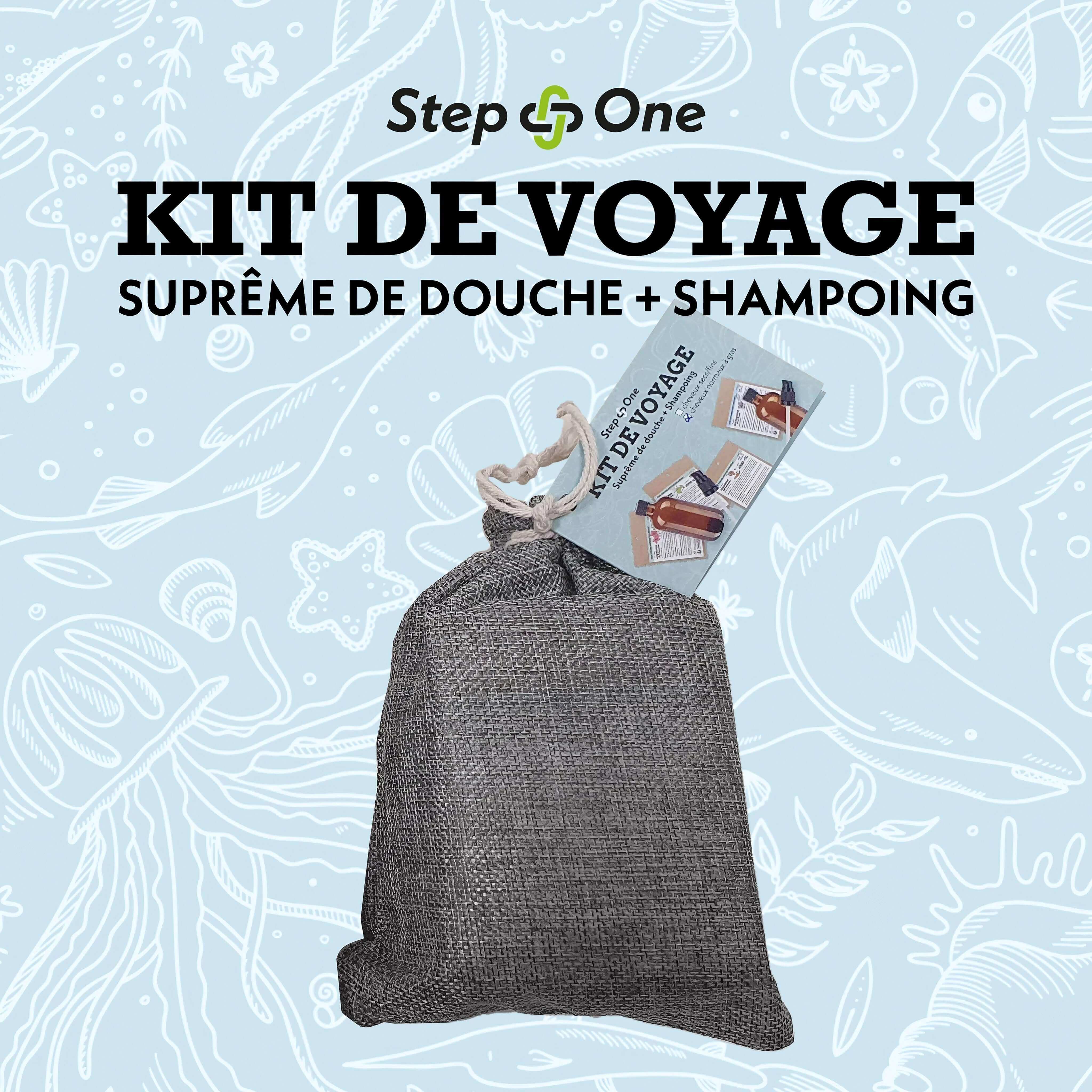 Kit Voyage Éco: Douche/Shampoing Zéro Déchet