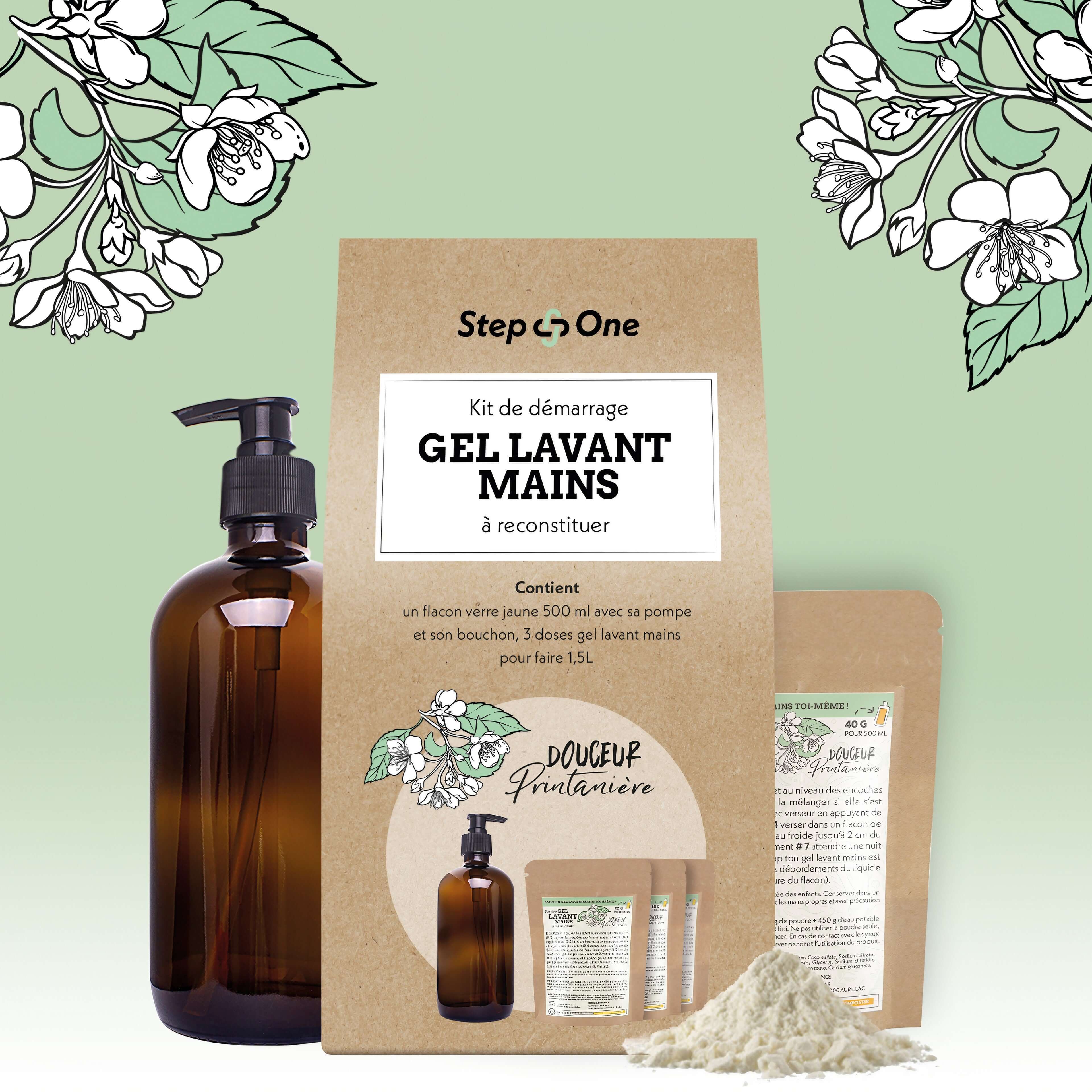 Coffret cadeau Gel lavant mains Douceur printanière - Zéro déchet