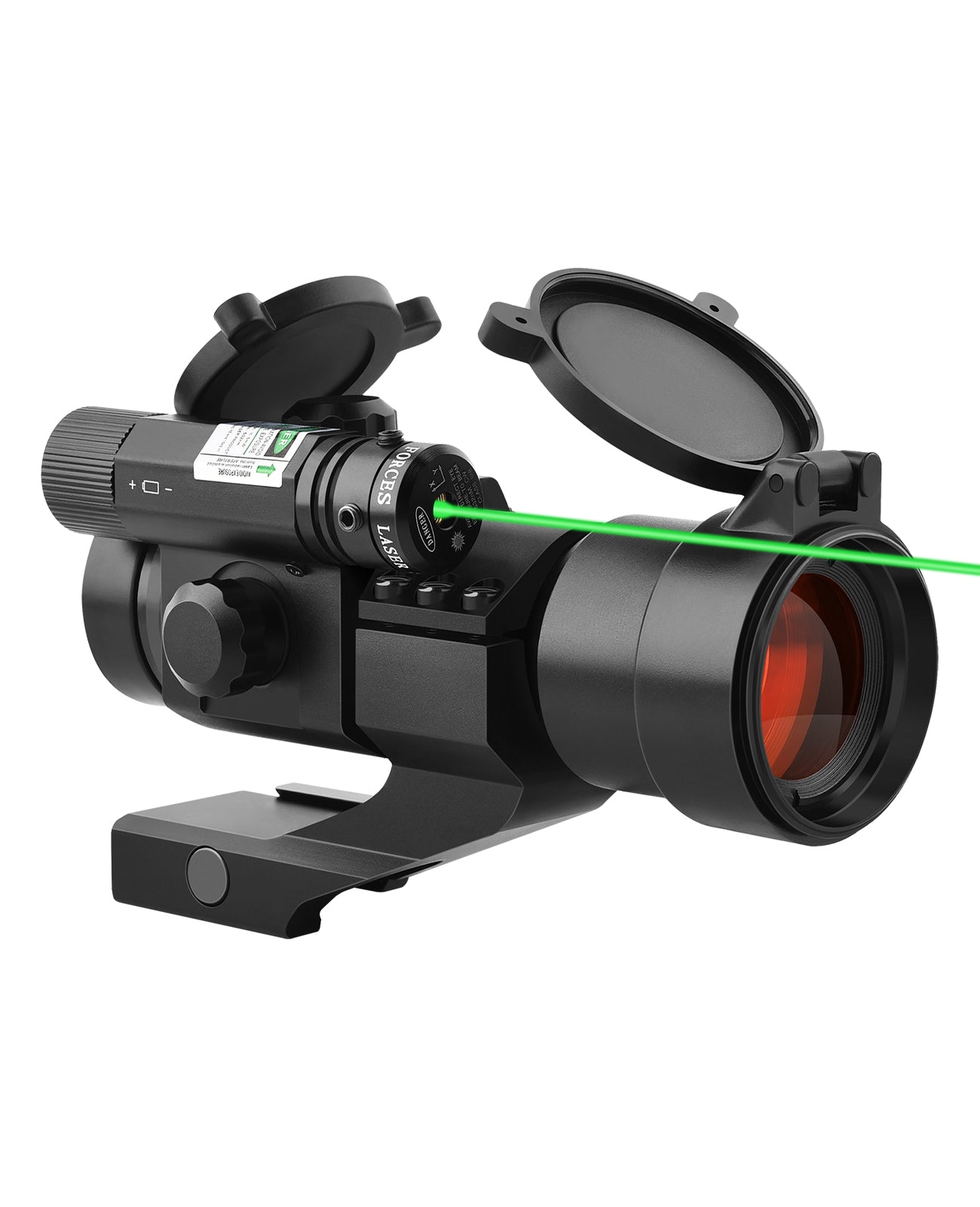CVLIFE FoxSpook 1x30mm Red Dot Sight Scope with Green Laser Reflex Sight
