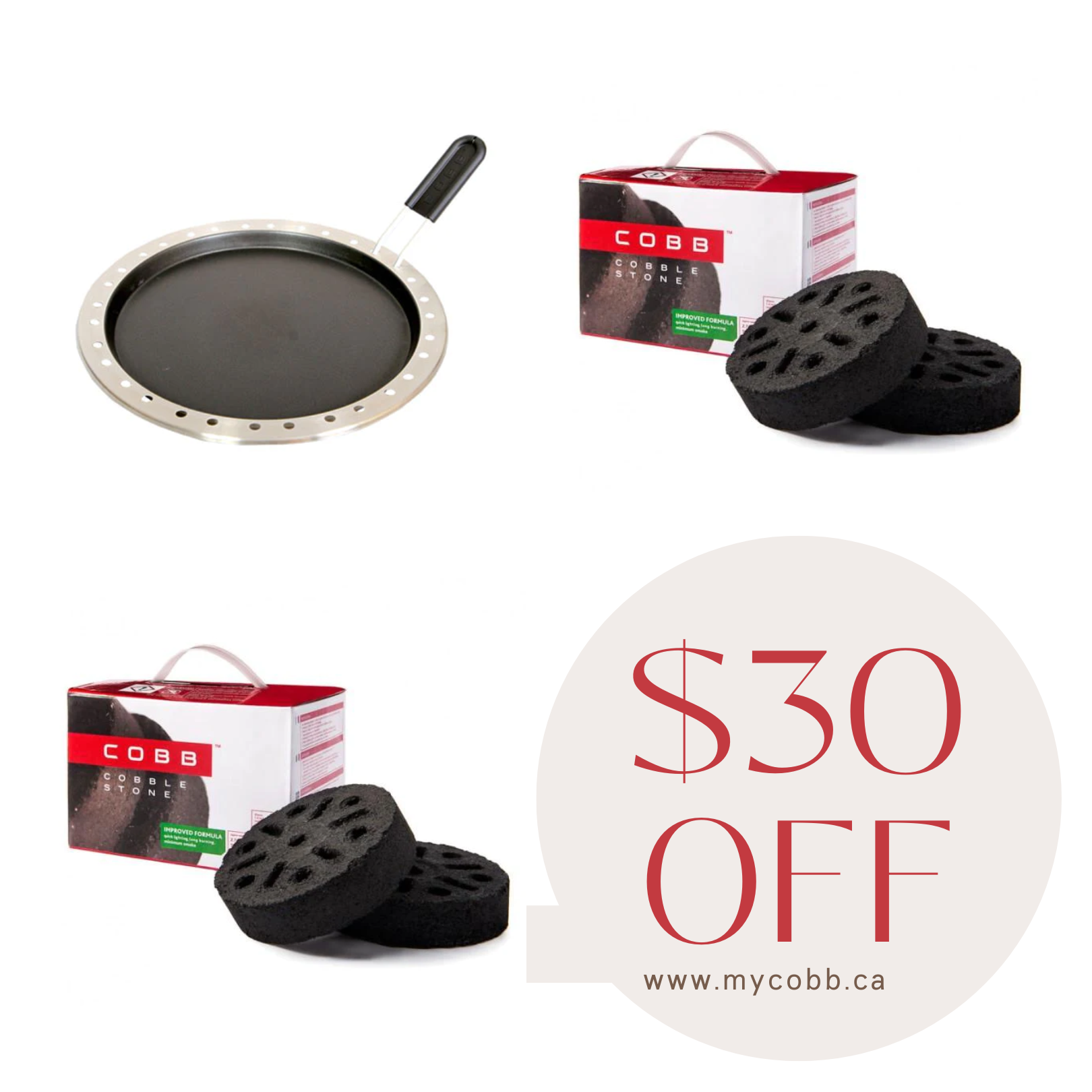 Combo: Frying pan & 2 boxes of CobbleStones (SAVE $30)