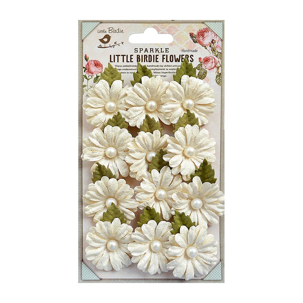 Little Birdie Handmade Flower Valerie - Ivory, 12pcs