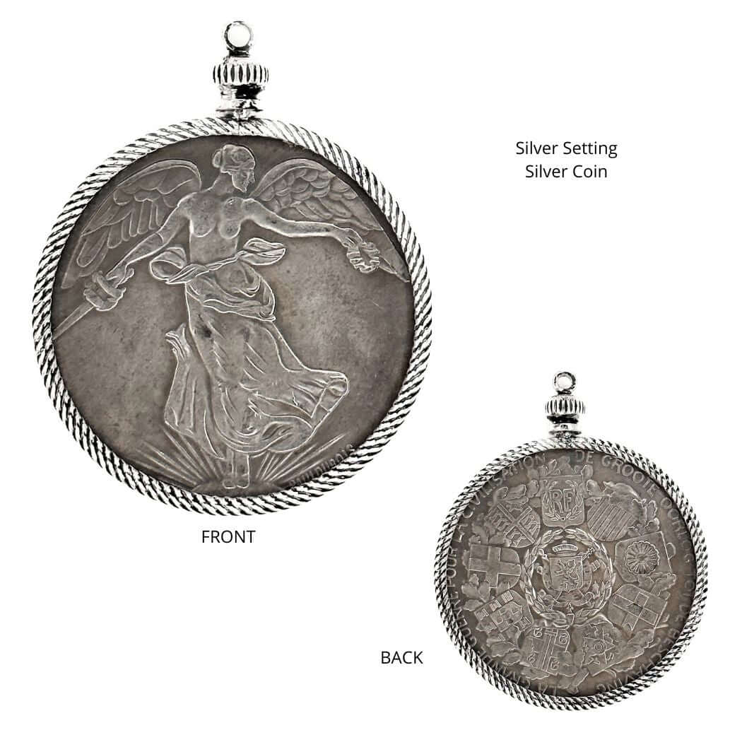 French or American Coin Pendant Only