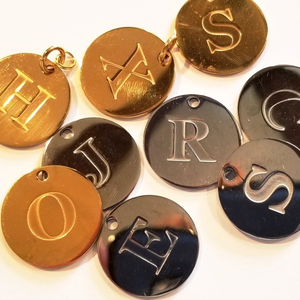 Engraved Letter Charms A-Z