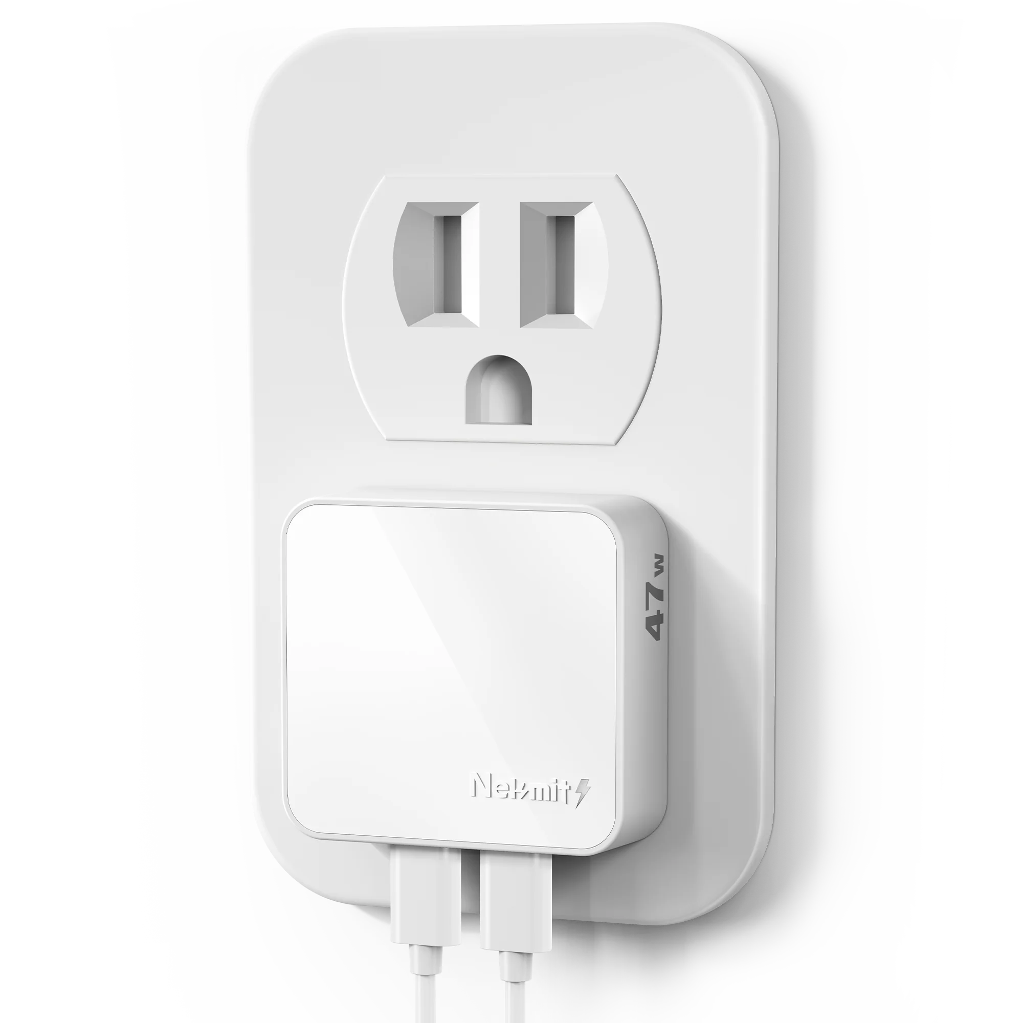 Nekmit 47W Dual Ports Flat USB-C Wall Charger PPS Fast Charging