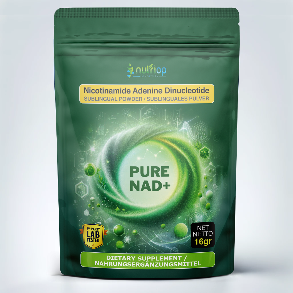 Nutriop Longevity® PURE-NAD+, Nicotinamide Adenine Dinucleotide - Extreme Potency sublingual powder -16 grams