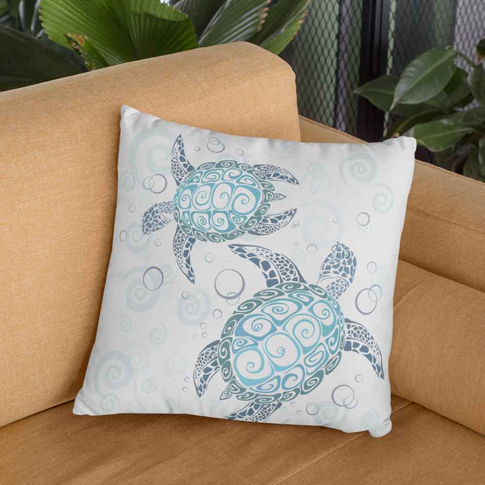 Blue Turtles Cushion Cover - On sale