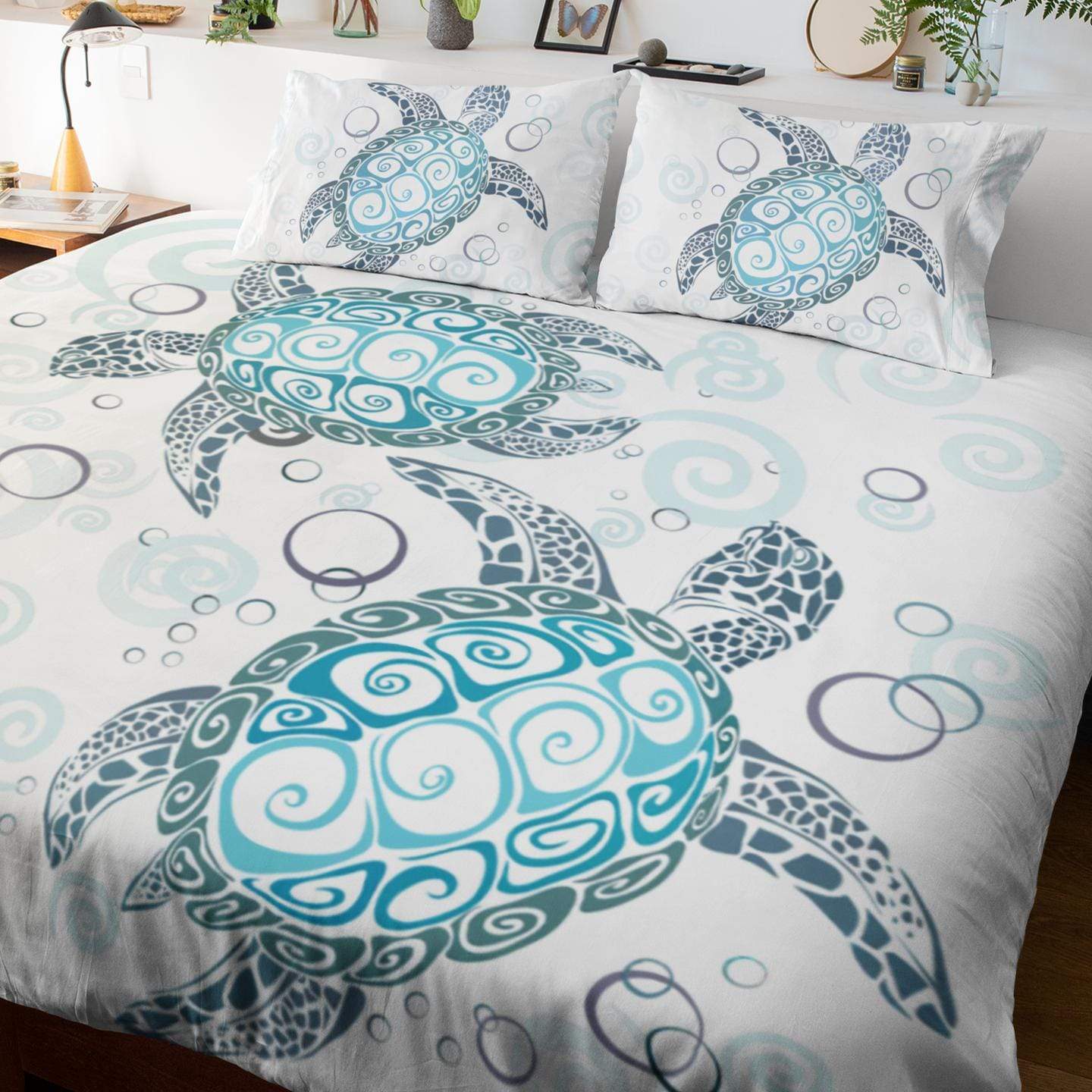 Blue Turtles Quilt Cover Set