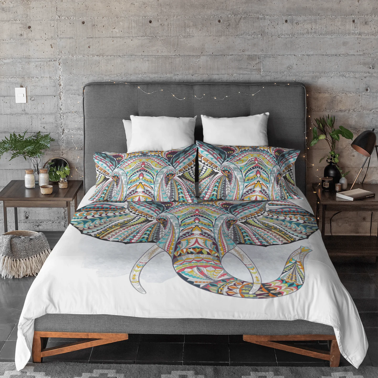 Elephant Bohemian Quilt Cover Set