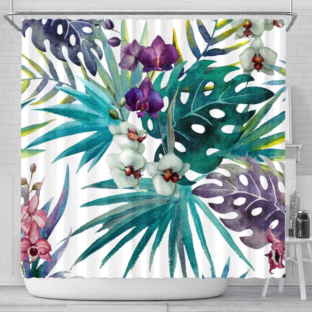 Tropical Orchid Shower Curtain