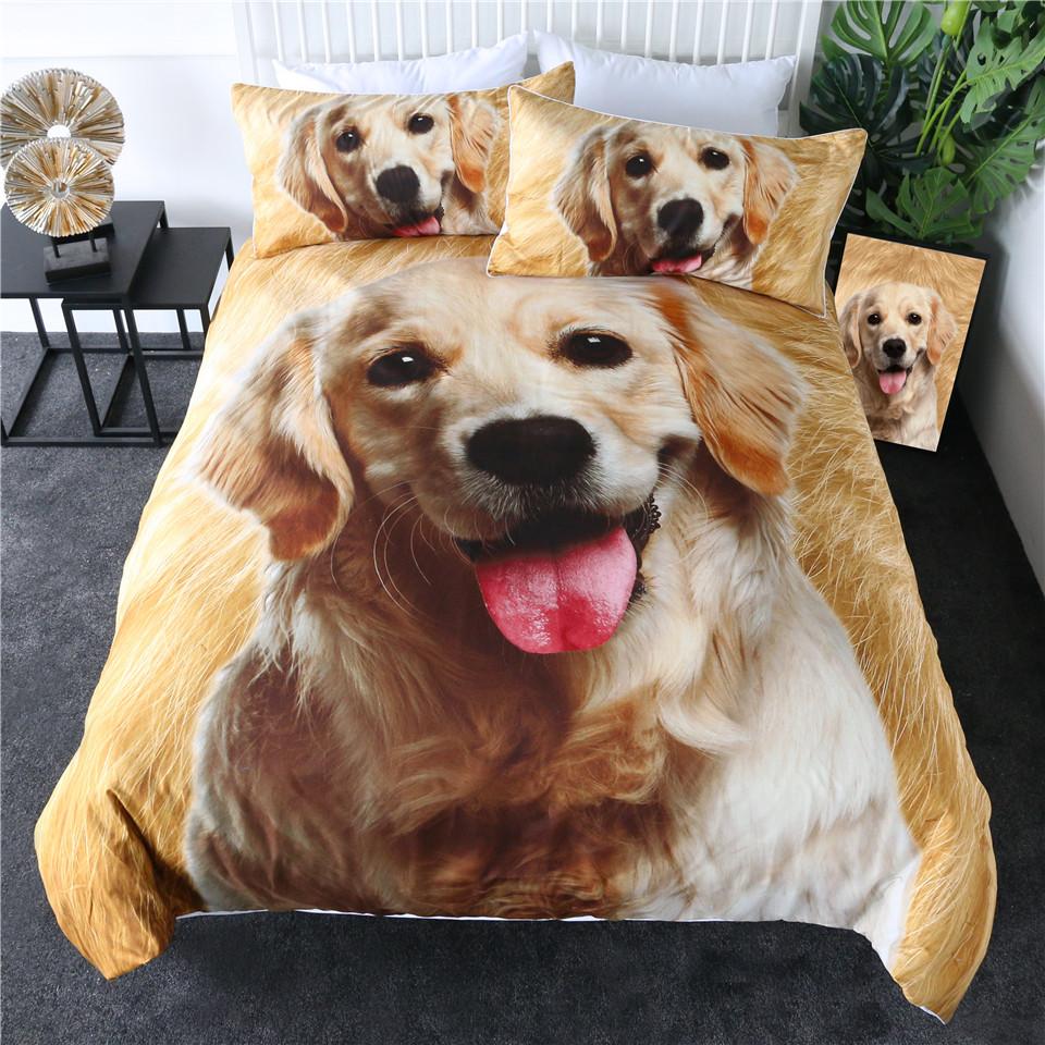 Golden Retriever Quilt Cover Set