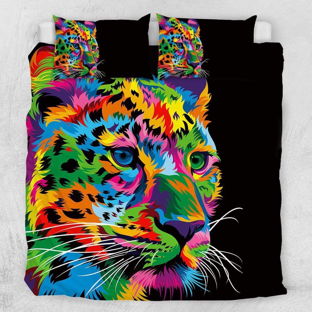 Bright  Cheetah Quilt Cover Set