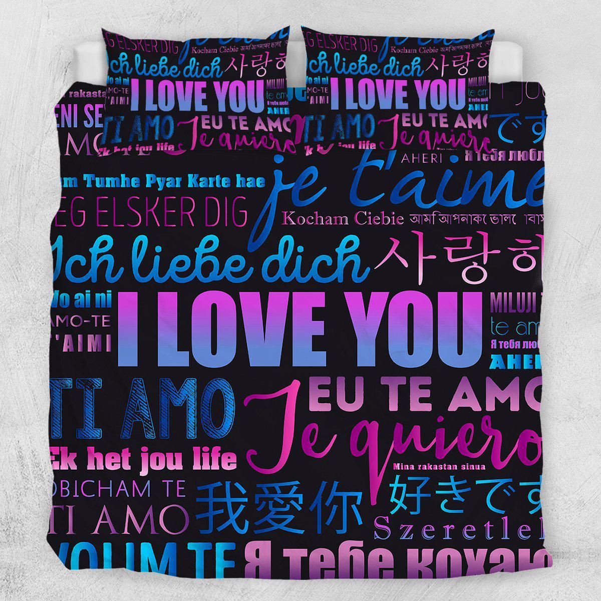I Love You Quilt Cover Set