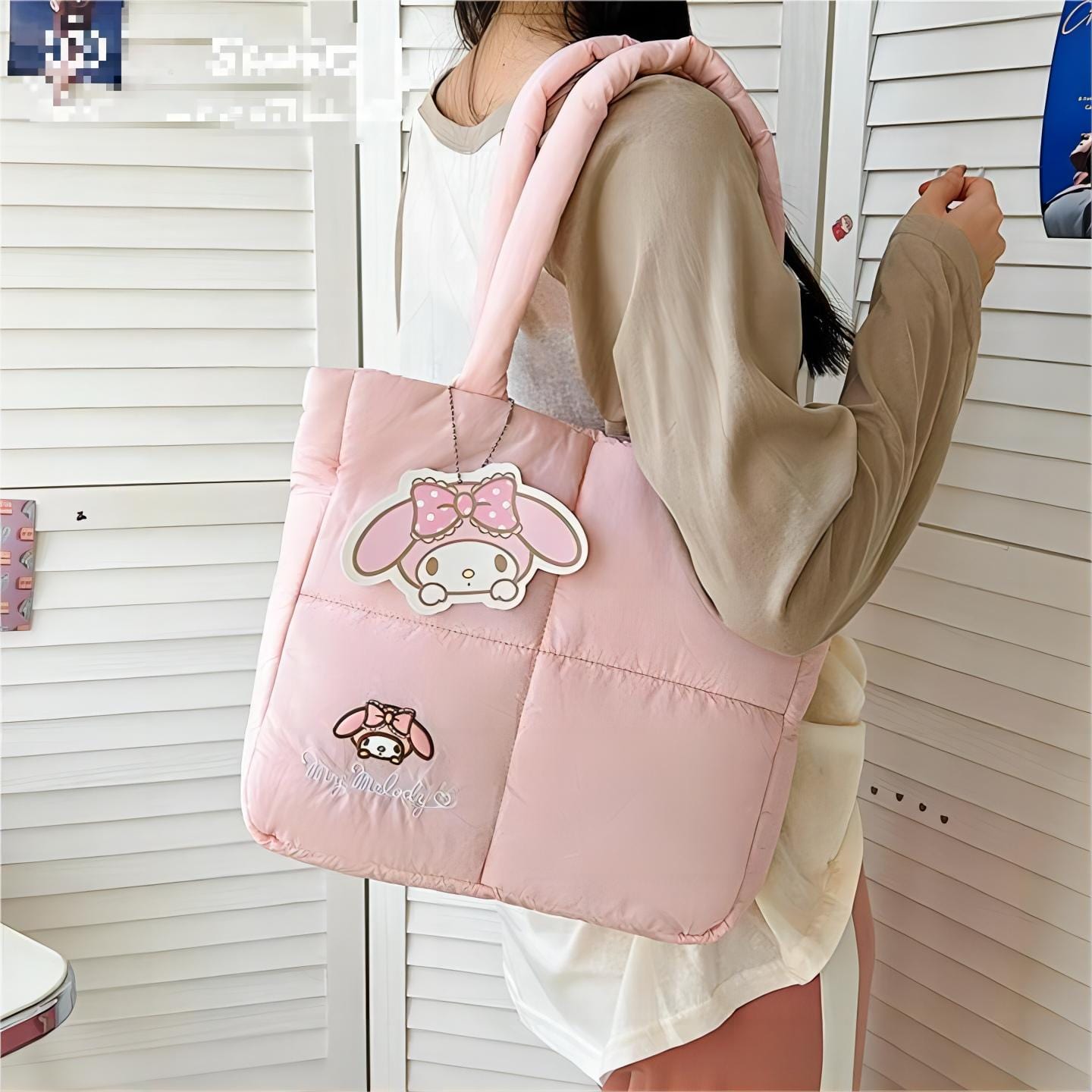 Authentic Sanrio Down-filled Fabric Tote Bag