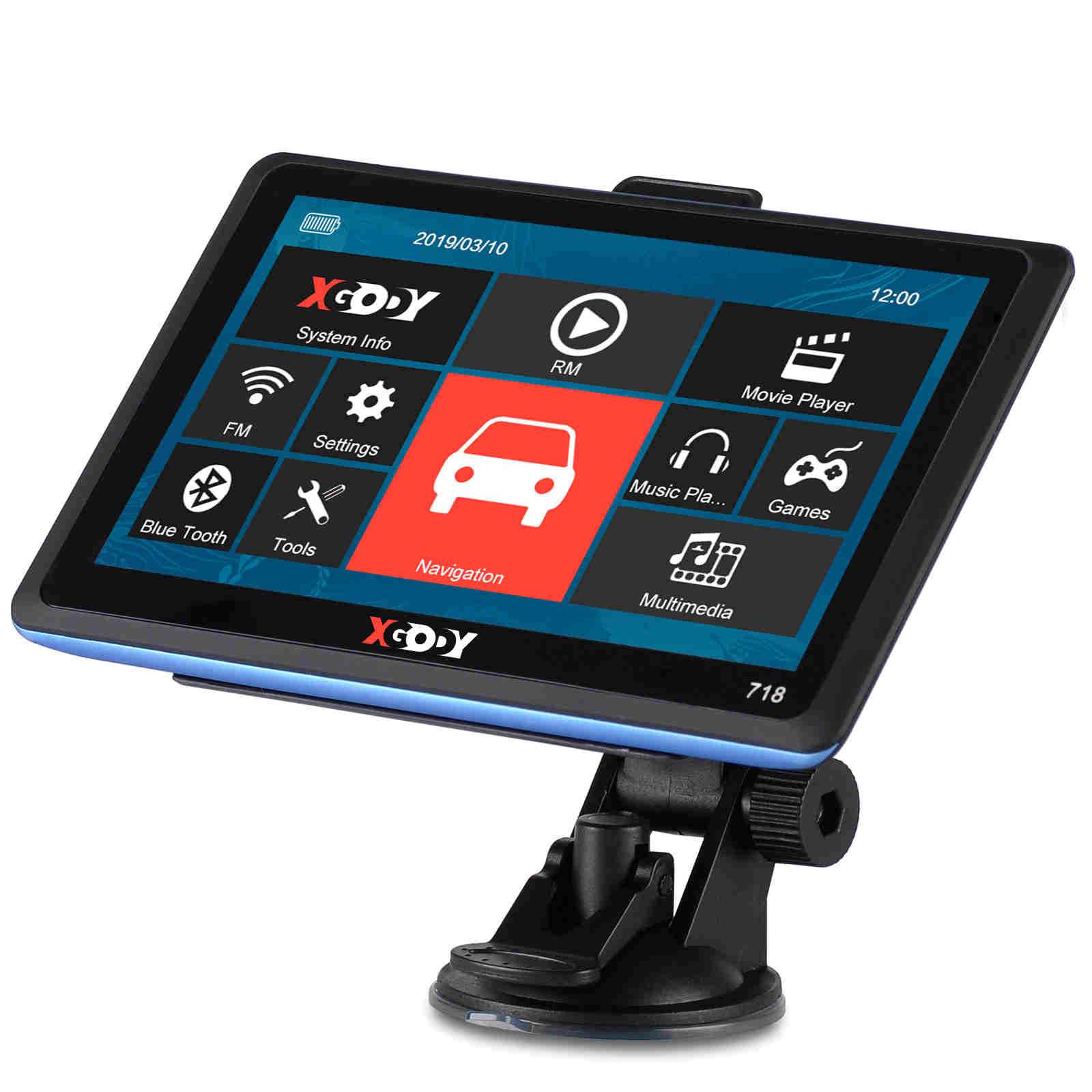 XGODY 718BT 7" Inch Car GPS Navigation SAT Bluetooth