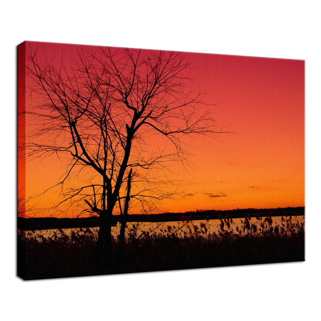Burning Skies Rural Landscape Photograph Fine Art Canvas Wall Art Prints