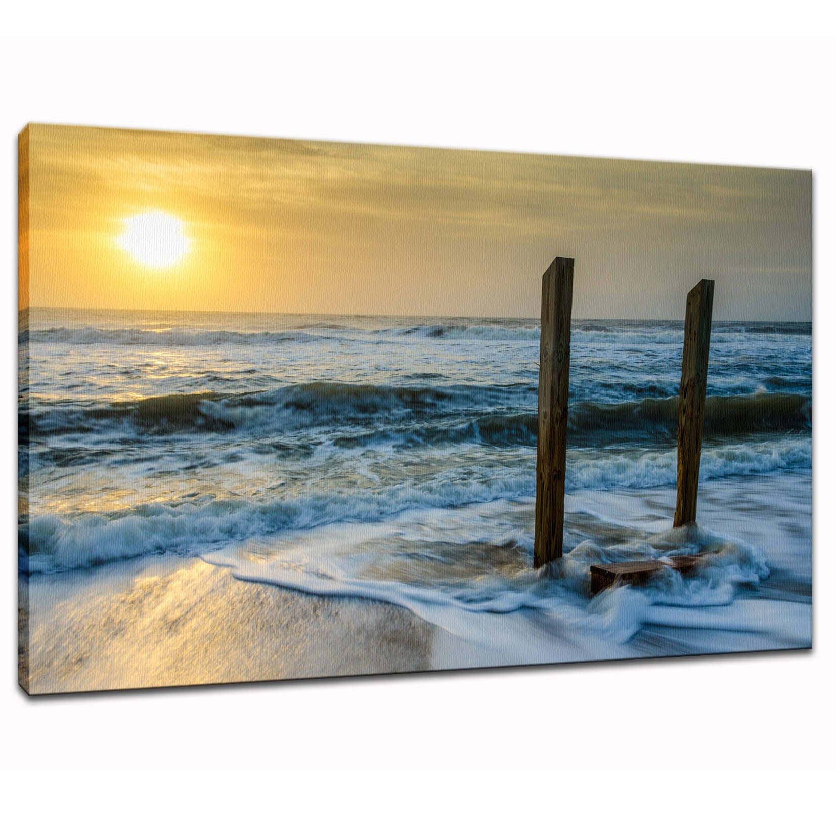 Kissed by the Sea Coastal Landscape Photo Fine Art Canvas Wall Art Prints