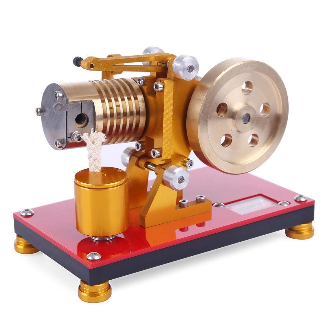 Stirling Engine Model Kit Aluminum Alloy Anodized Flame Engine Professional Heat Energy Engine