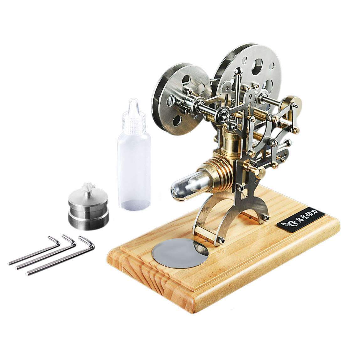 Stirling Engine Model Nostalgic Film Projector Style Retro External Combustion Engine Model