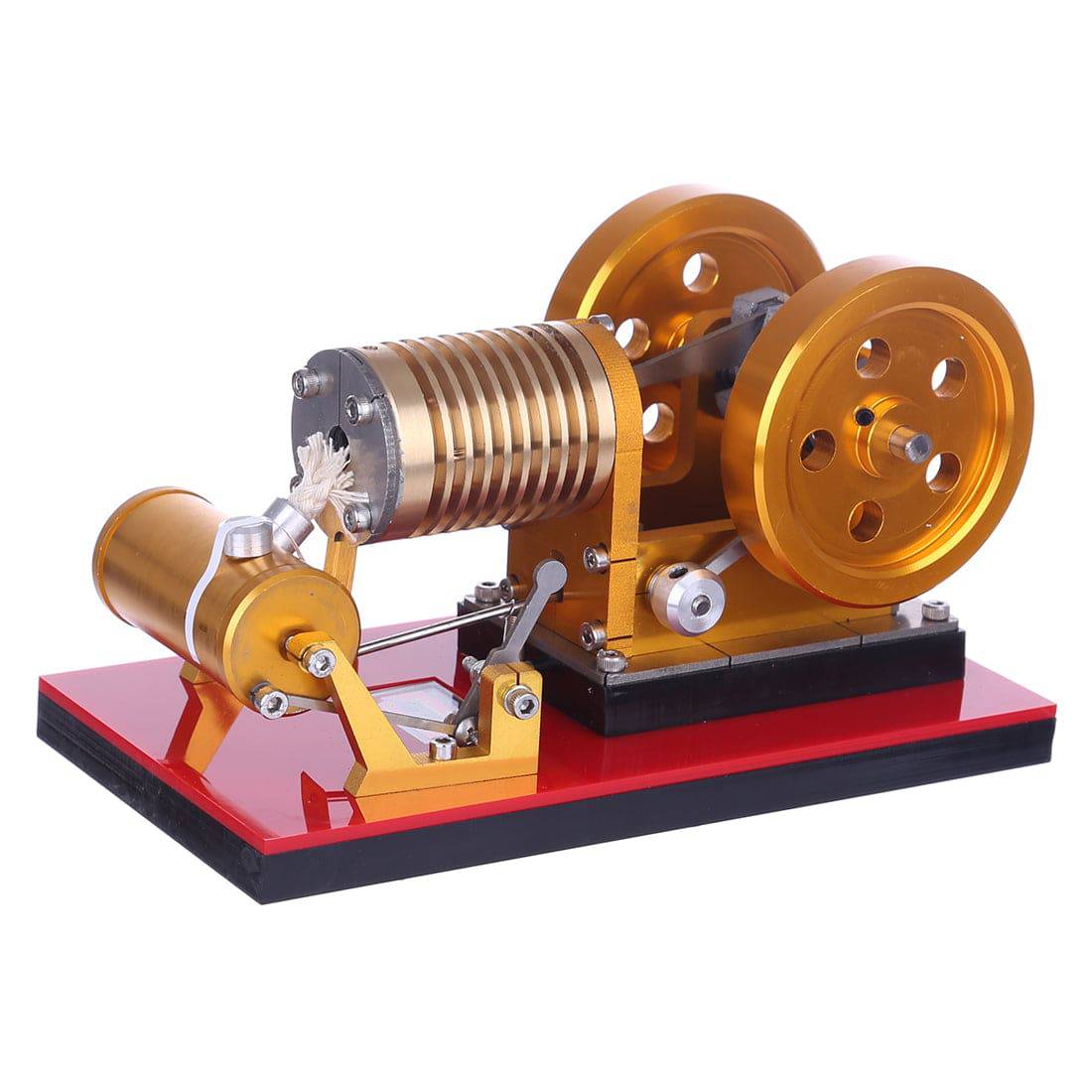 Stirling Engine Kit Suction Fire Type High-end Professional Edition Pure Copper Air Cylinder Heat Energy Model Physics Science Experiment Toy