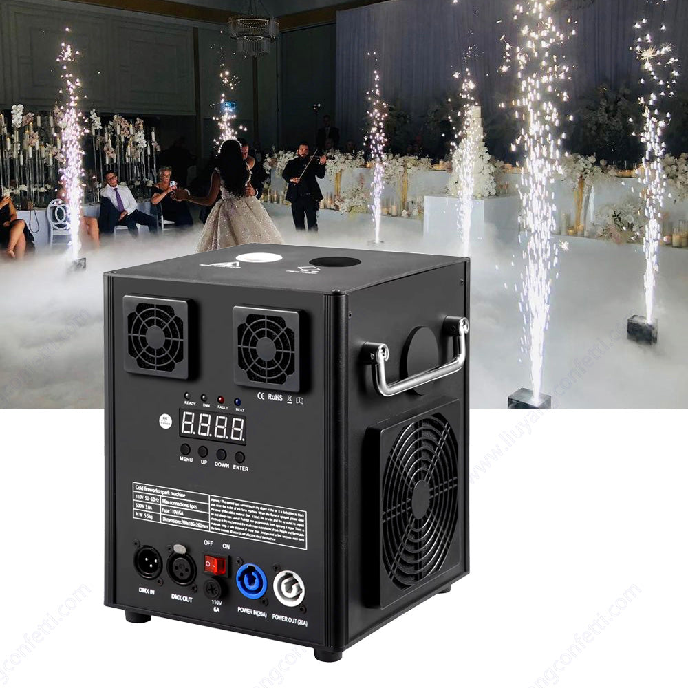 Reusable DMX control stage fountain machine,cold spark sparkler sparkular bride event show fx wedding marriage first dance