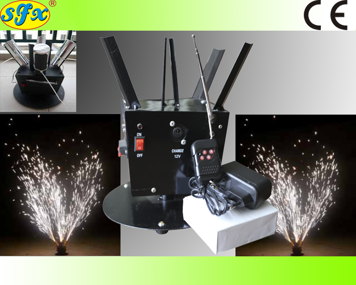 SF002  Remote control rotating cold pyro firing system stage fountain wedding couple entry grand event bride concert performance