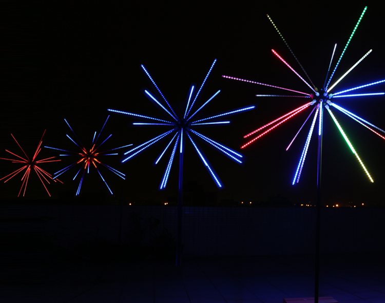 LED Starburst: Spectacular Light Display for Festive Night handscape road garden decoration