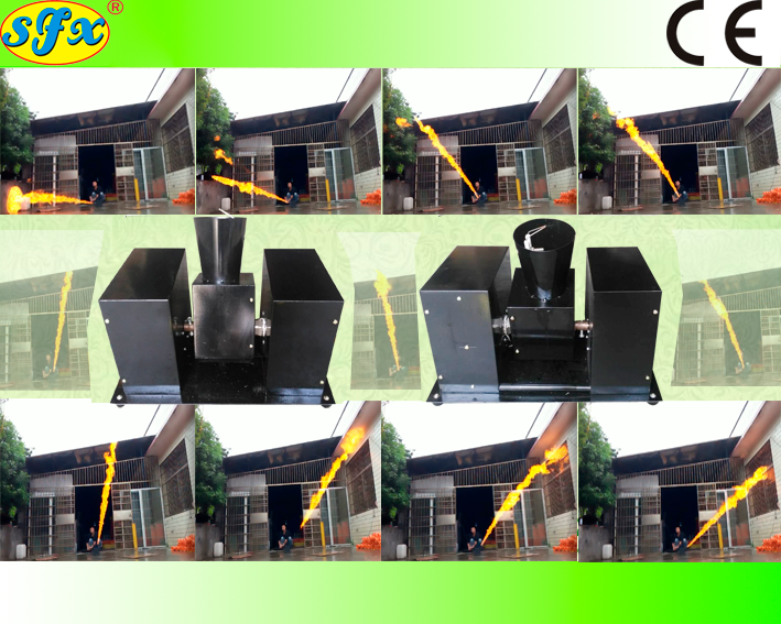 18MOV DMX control moving head 8meters height color flame projectors