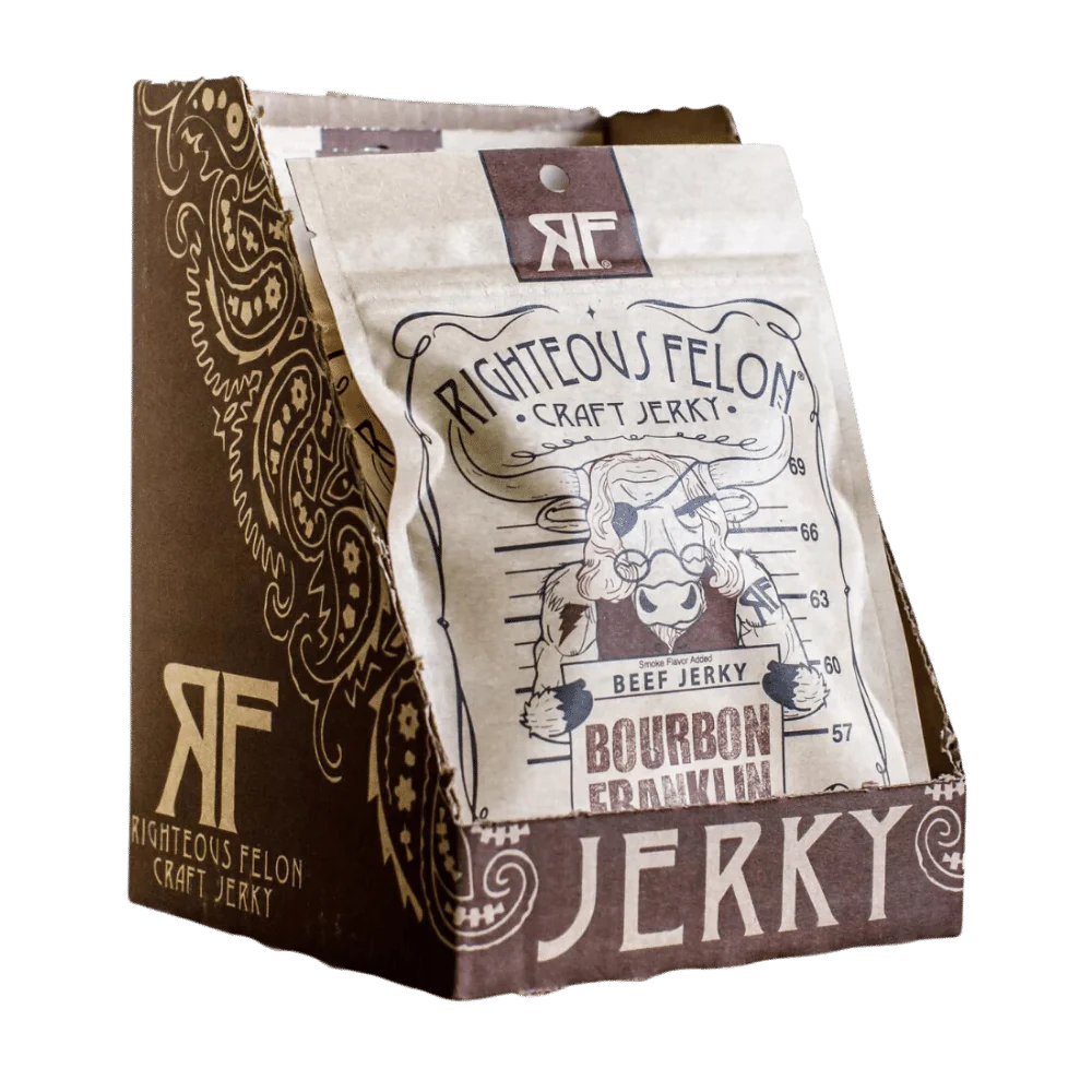 Bourbon Franklin Beef Jerky (8-pack)