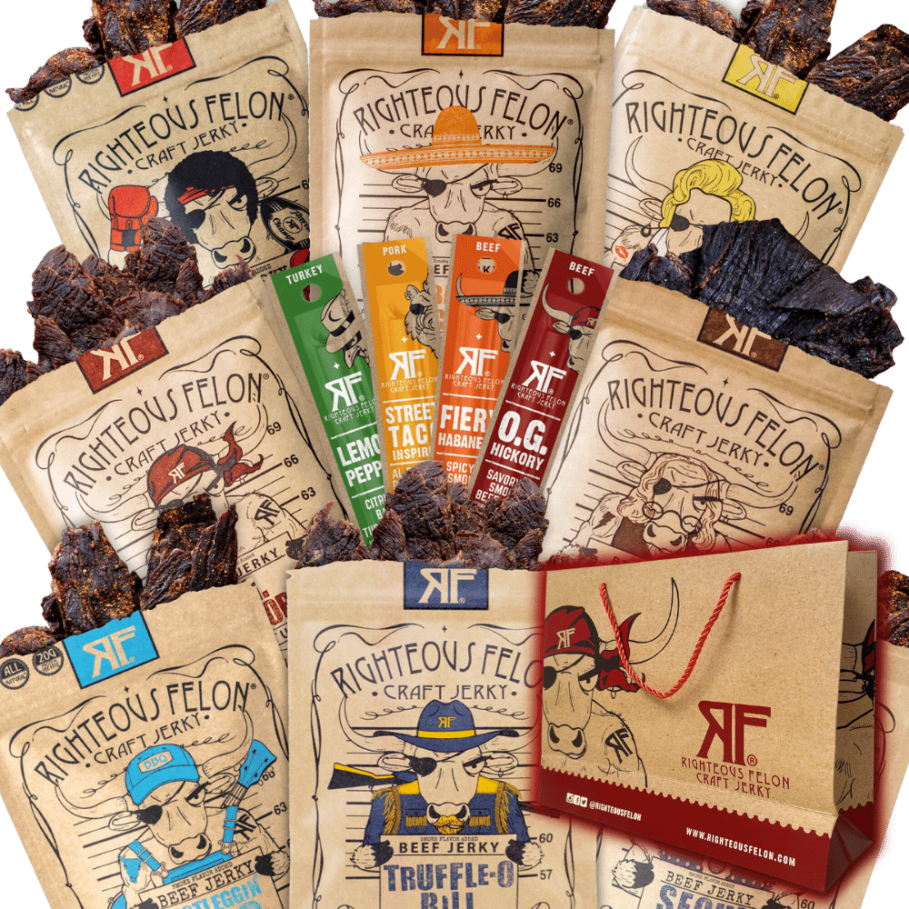 Righteous Sampler Beef Jerky & Meat Sticks (12-Pack)