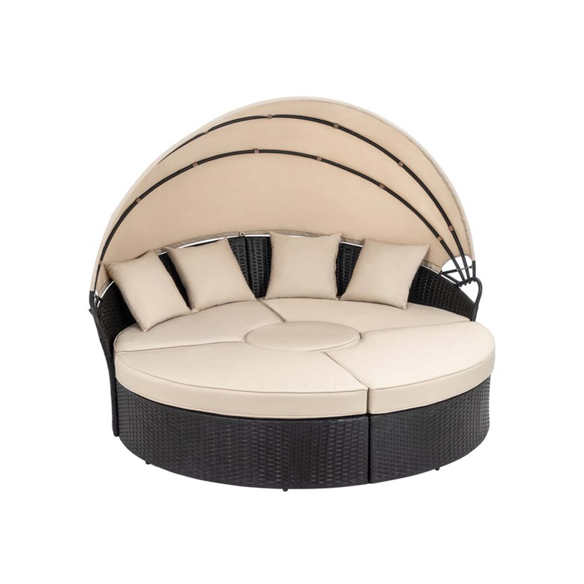 Walsunny Patio High Configuration/Classic Garden Round Day Bed