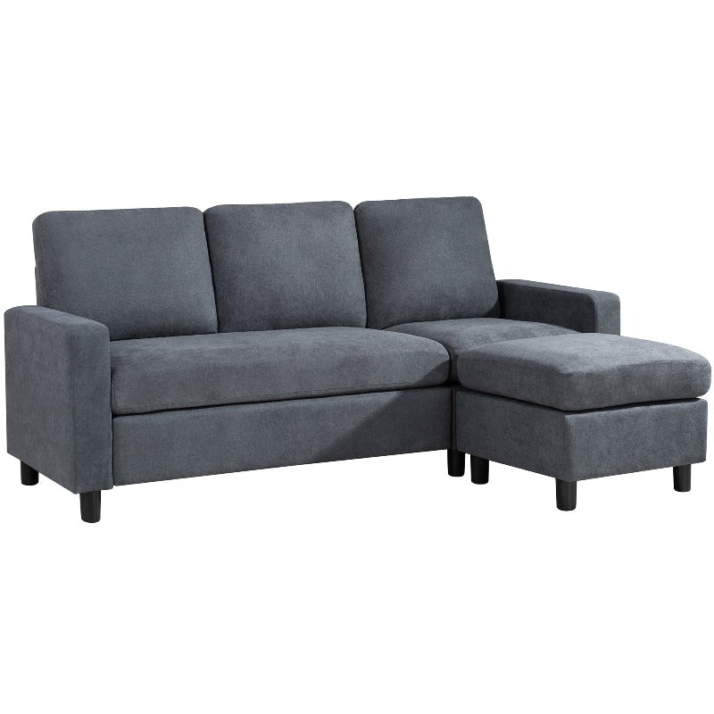 Walsunny 3-Seat Modern Sectional Sofa With Reversible Chaise