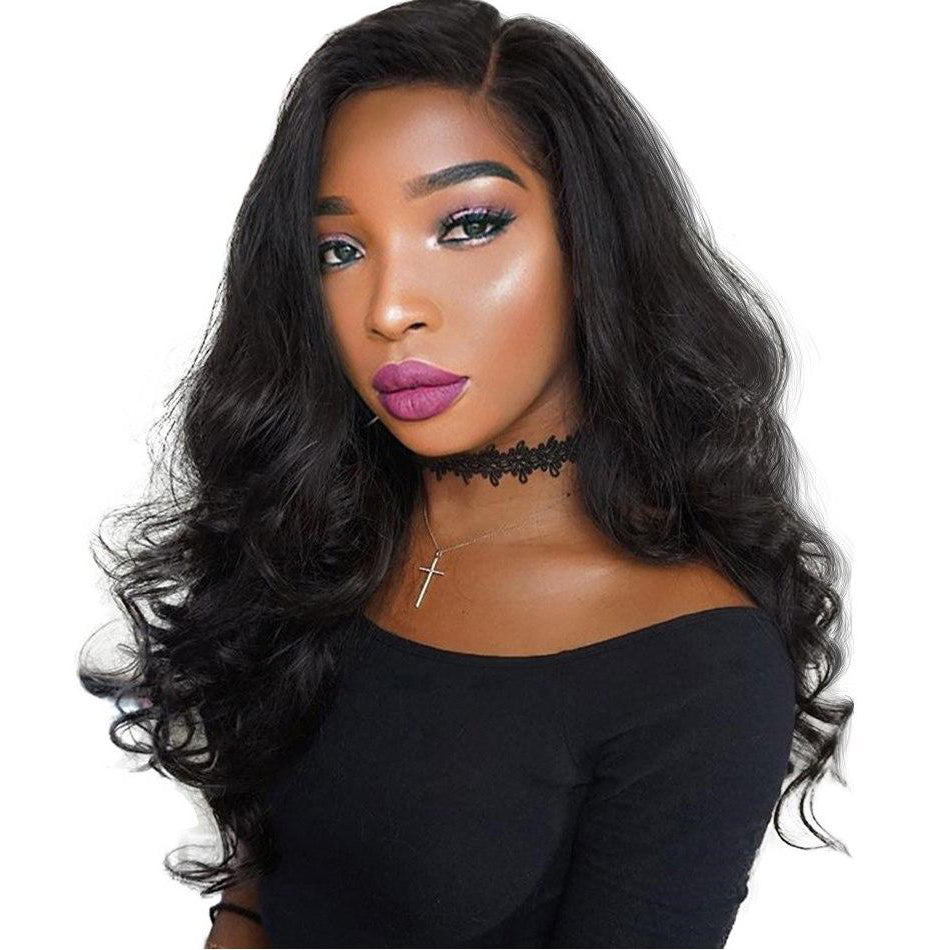 Prom Queen Body Wave Lace Front Wig with Natural Hairline 150 200 Density Human Hair Wigs High Density