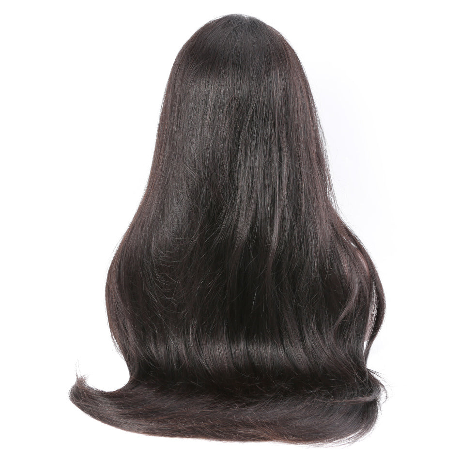 Lace Front Human Hair Wigs preplucked Brazilian Straight Frontal Wig