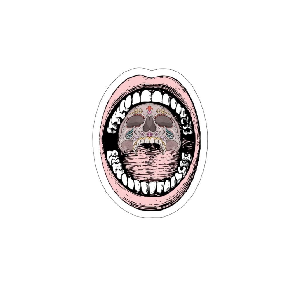 open mouth Kiss-Cut Stickers