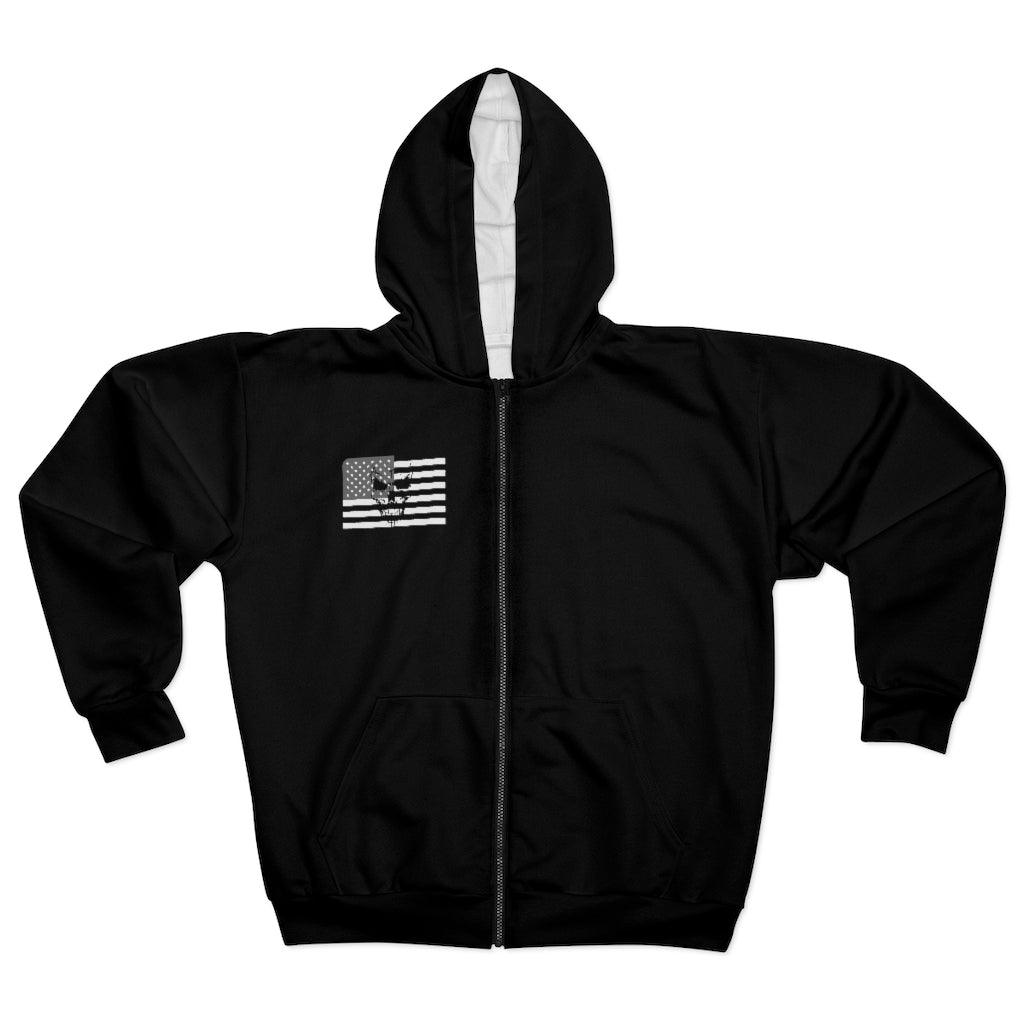 Skull & Flag Zip Hoodie